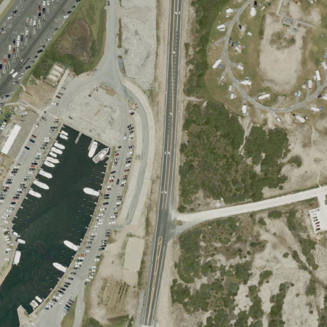 Aerial map of Cape Hatteras National Seashore