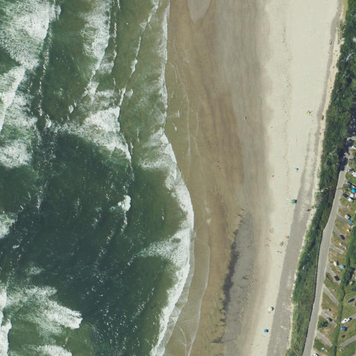 Aerial map of Cape Lookout Beach