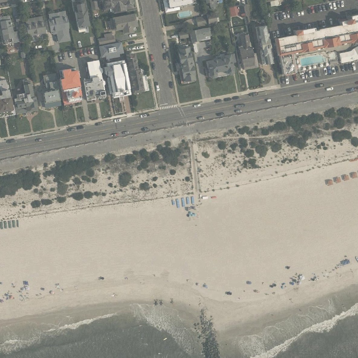 Aerial map of Cape May Beach NJ