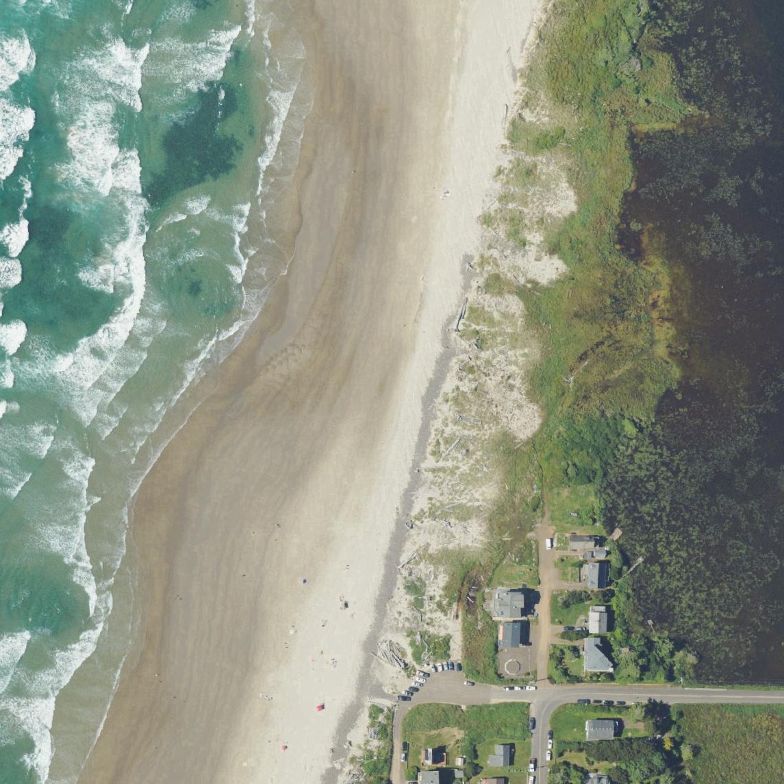Aerial map of Cape Meares Beach