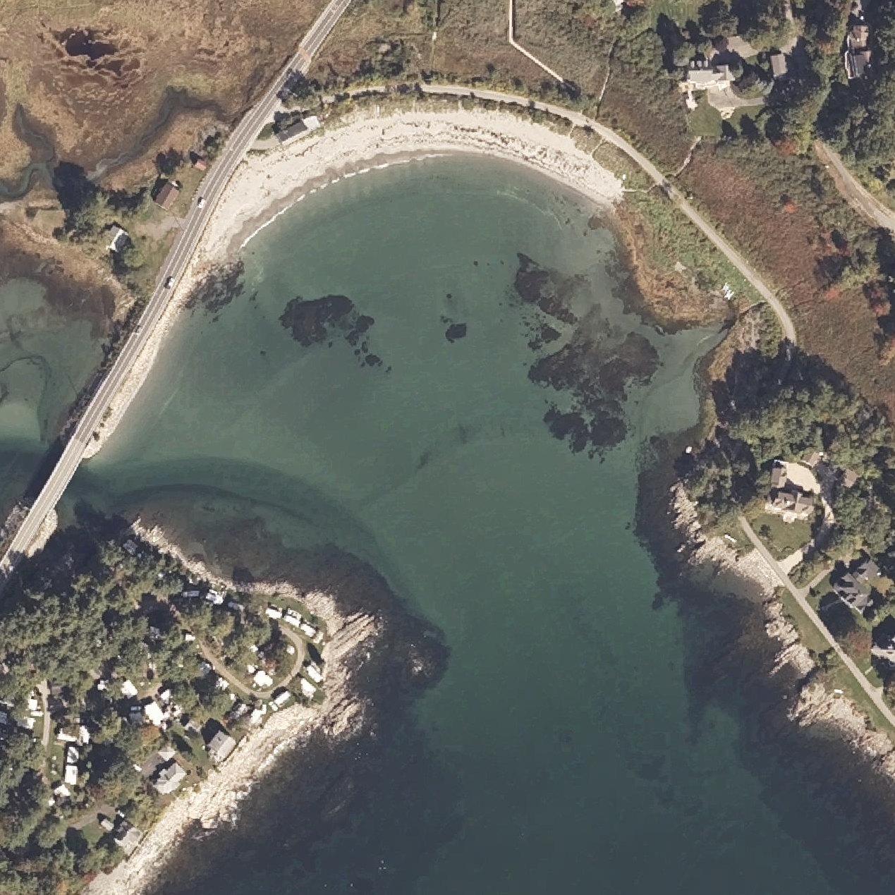 Aerial map of Cape Neddick Beach