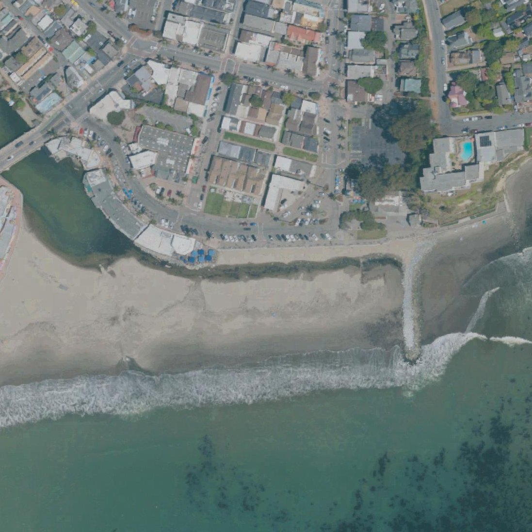Aerial map of Capitola Beach