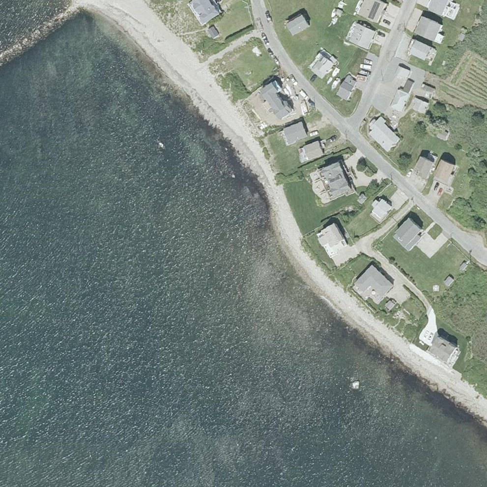 Aerial map of Captain Roger W Wheeler State Beach