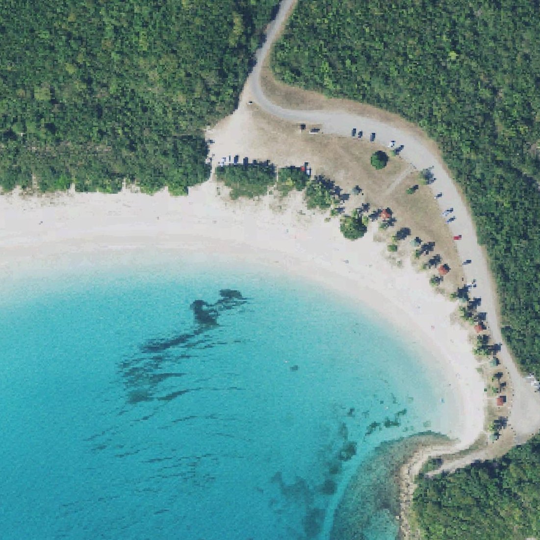 Aerial map of Caracas Beach