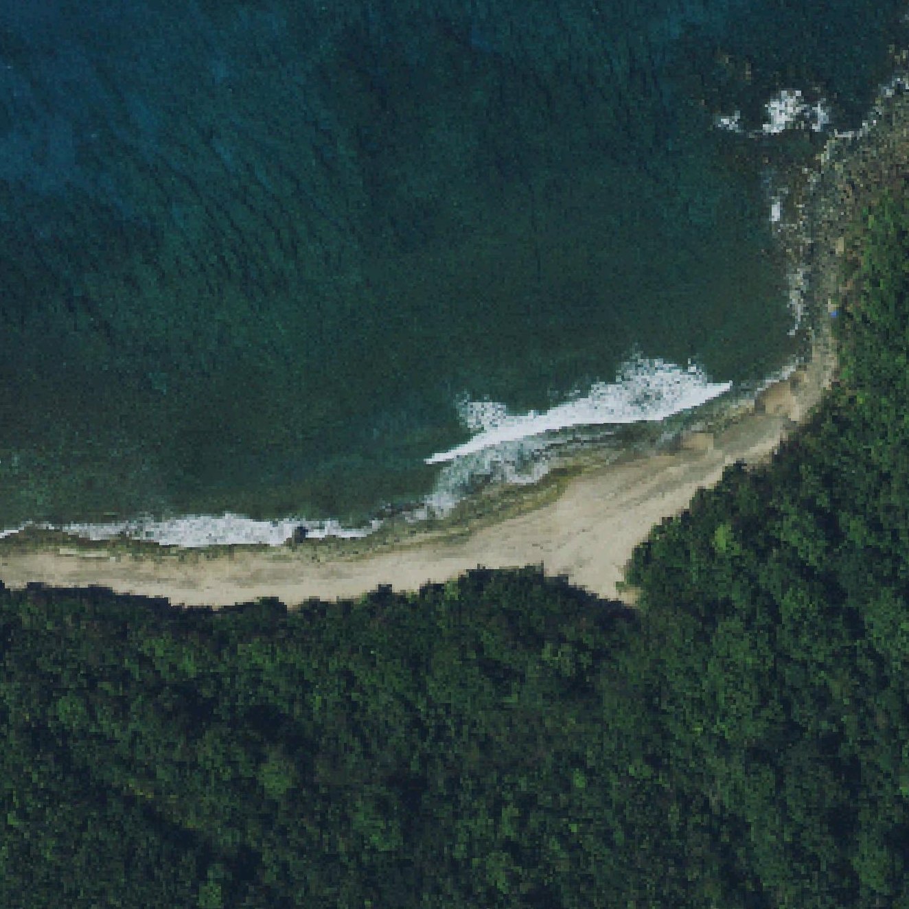 Aerial map of Caret Bay Beach