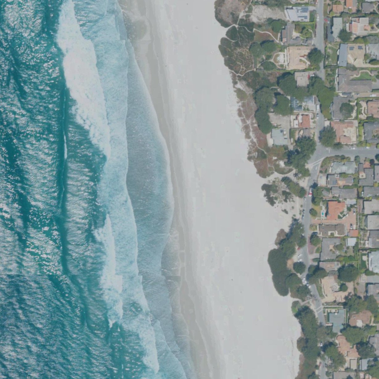 Aerial map of Carmel Beach