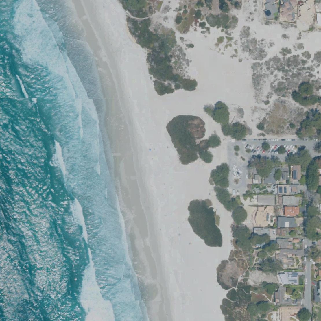 Aerial map of Carmel Sunset Beach