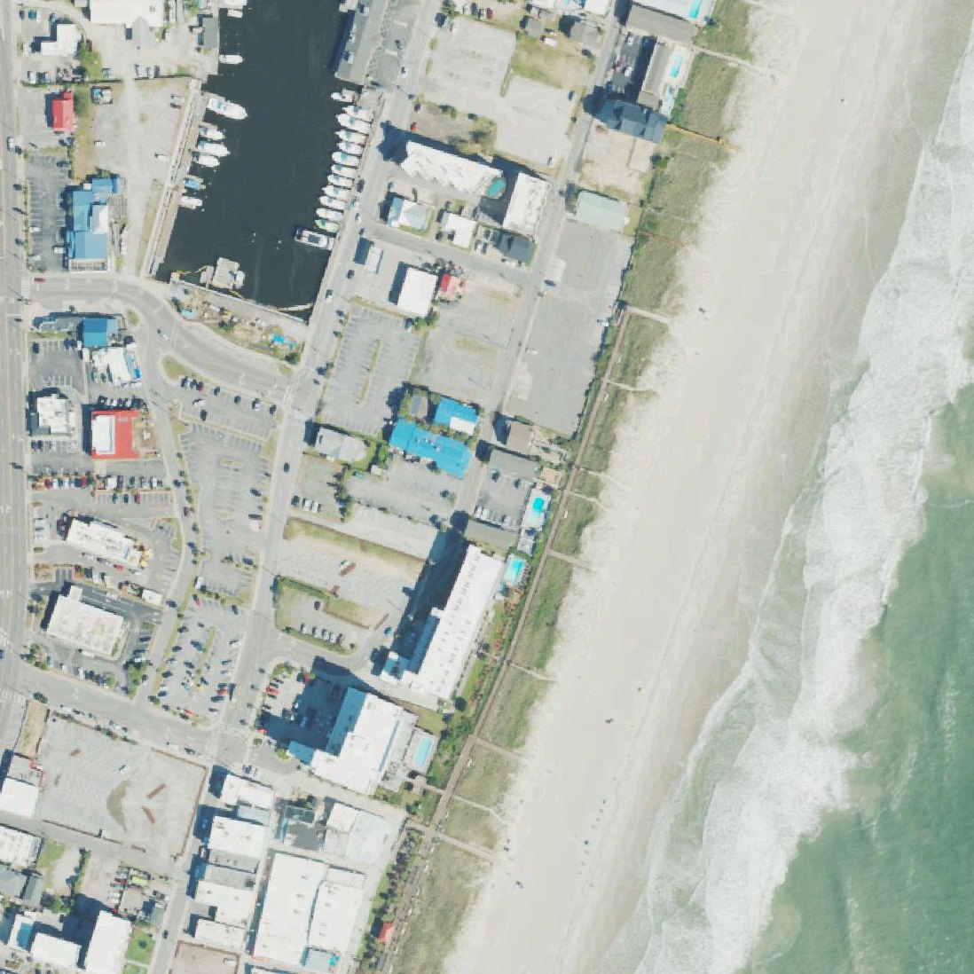 Aerial map of Carolina Beach