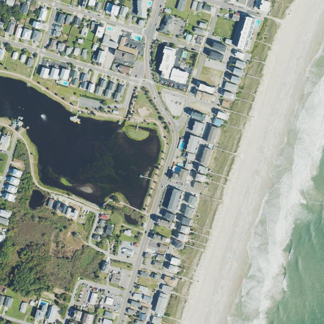 Aerial map of Carolina Beach Lake Park
