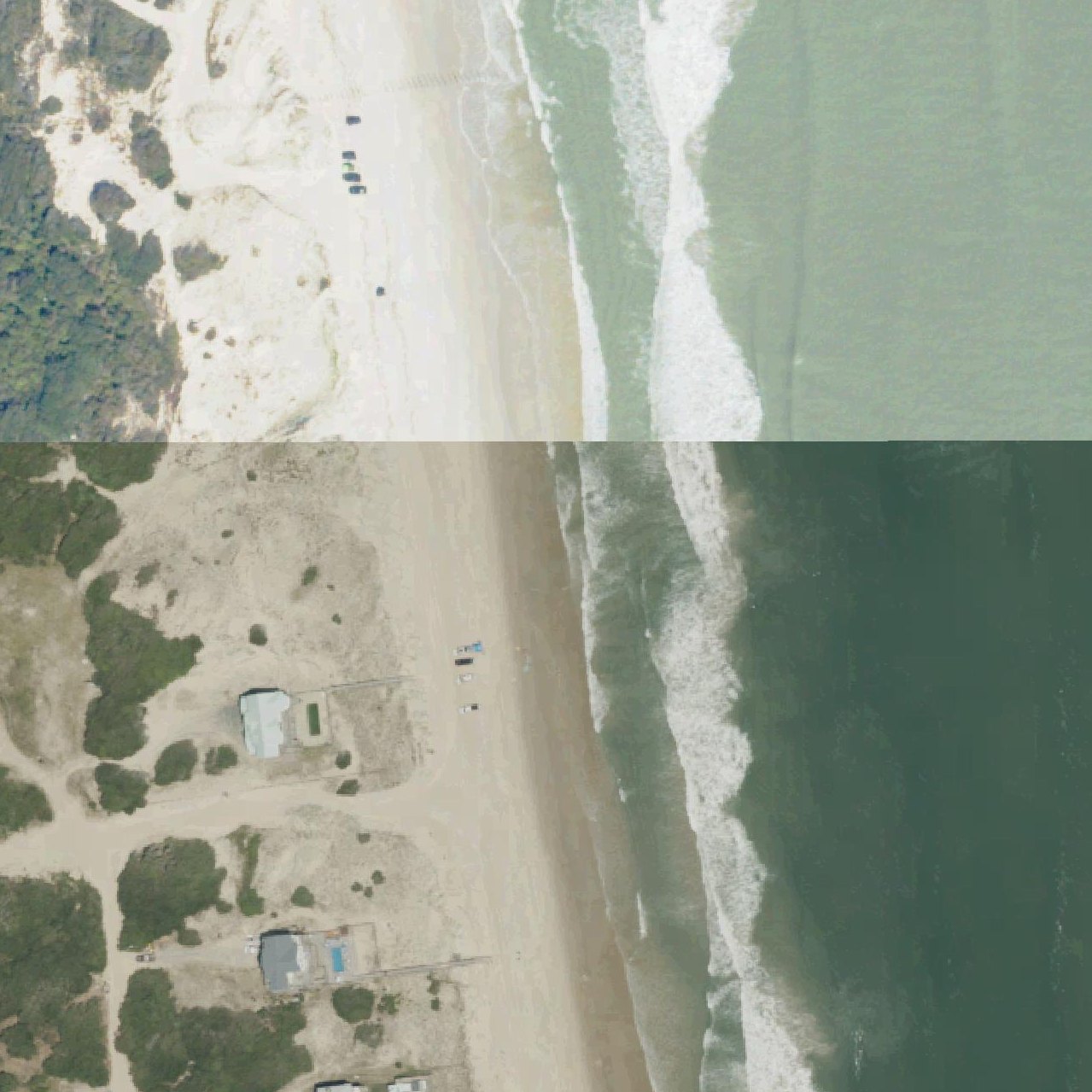 Aerial map of Carova Beach
