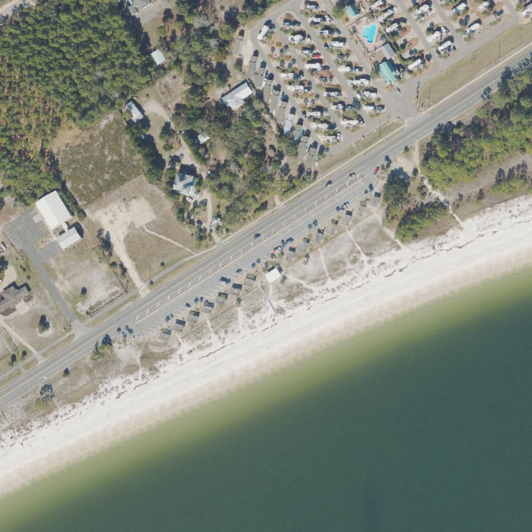 Aerial map of Carrabelle Beach, FL