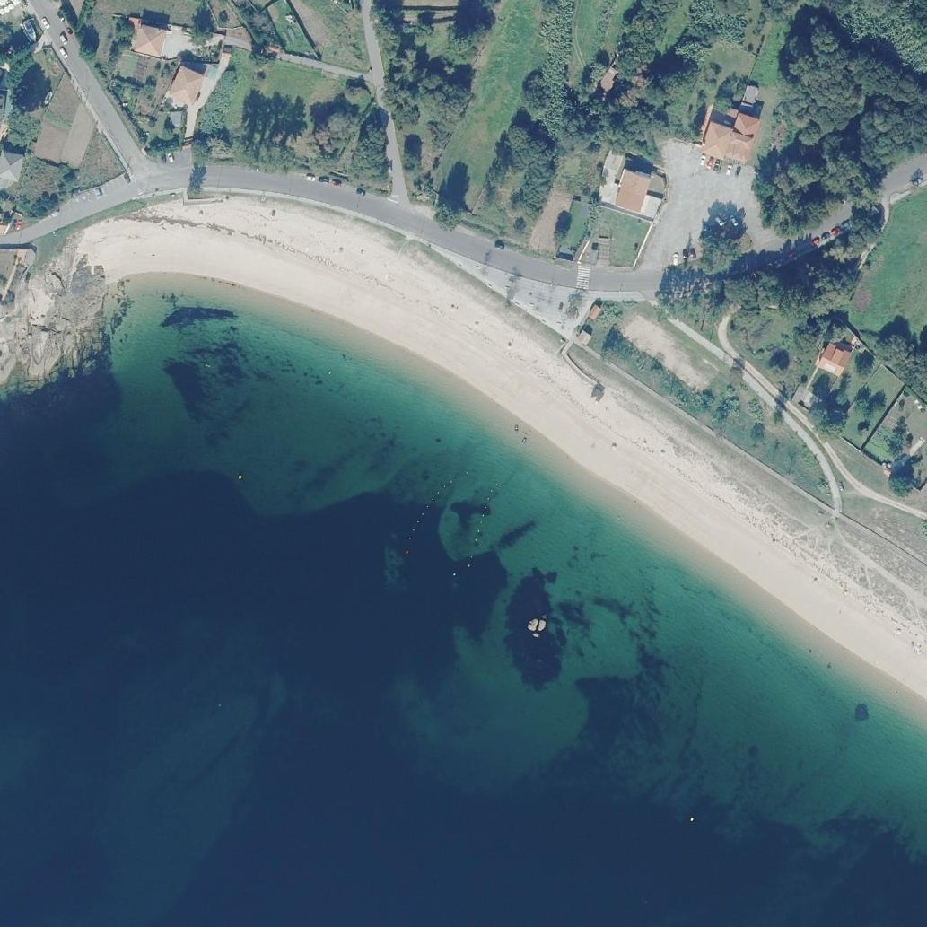 Aerial map of Carragueiros Beach