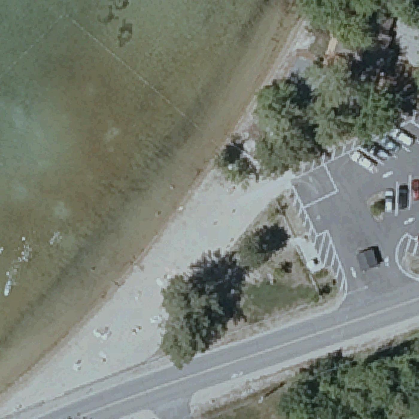 Aerial map of Carry Beach