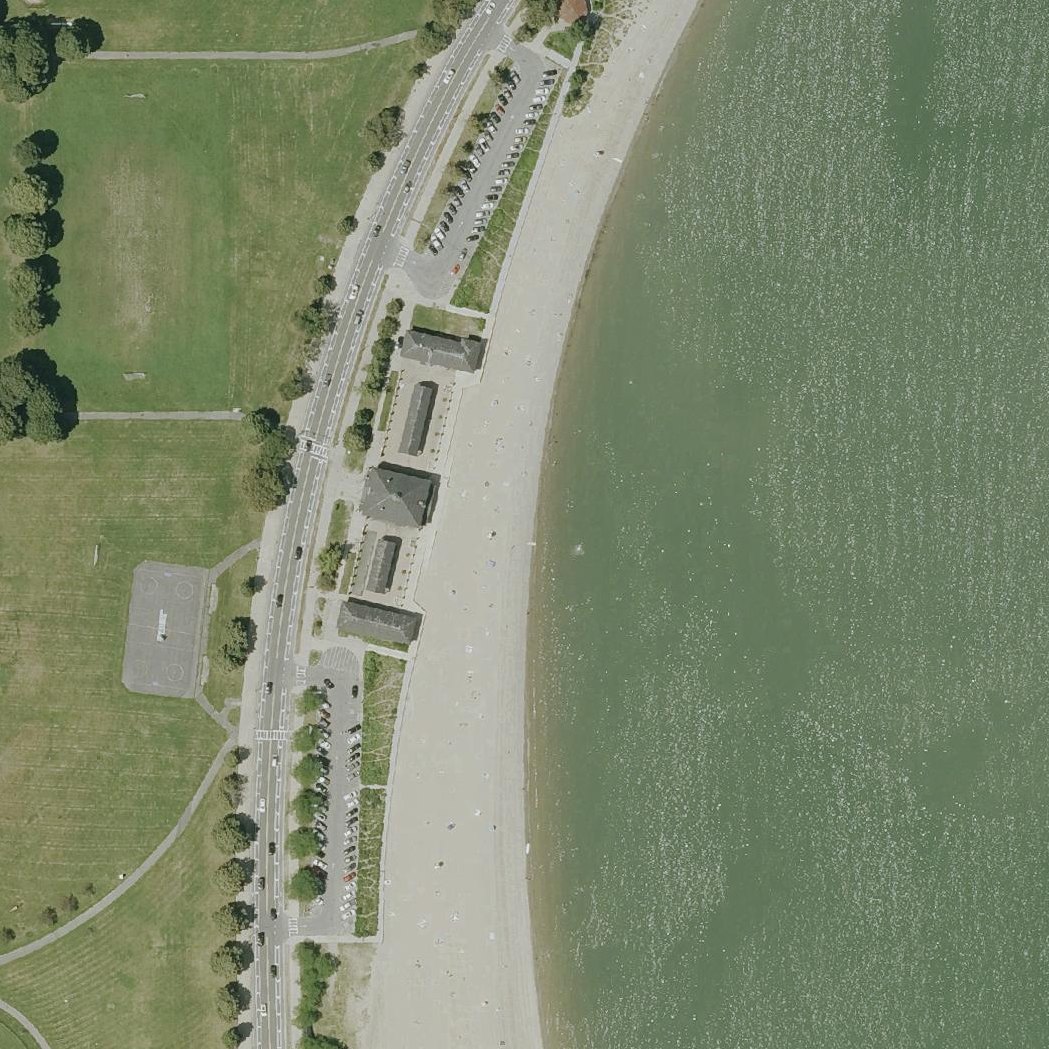 Aerial map of Carson Beach