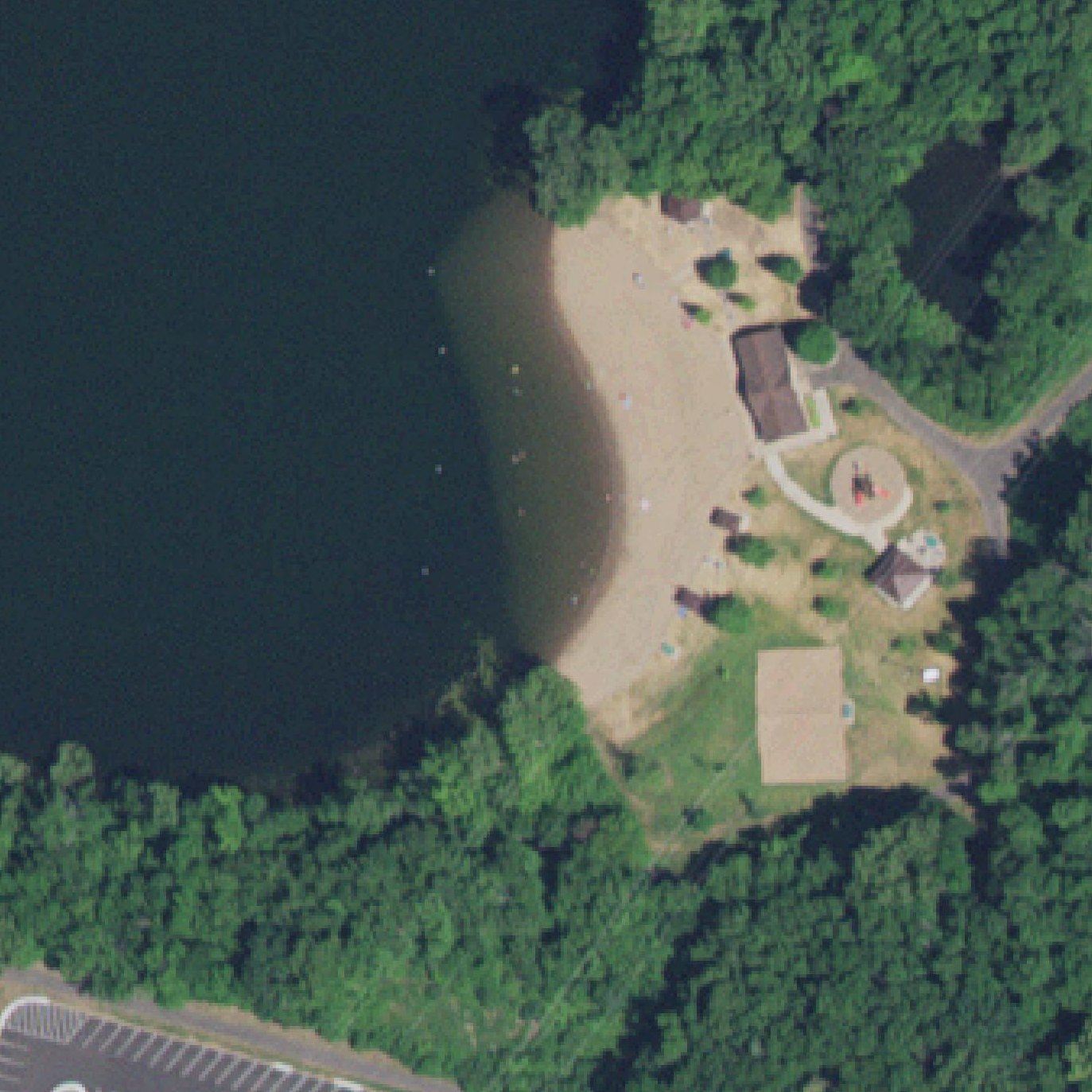 Aerial map of Carver Lake Beach