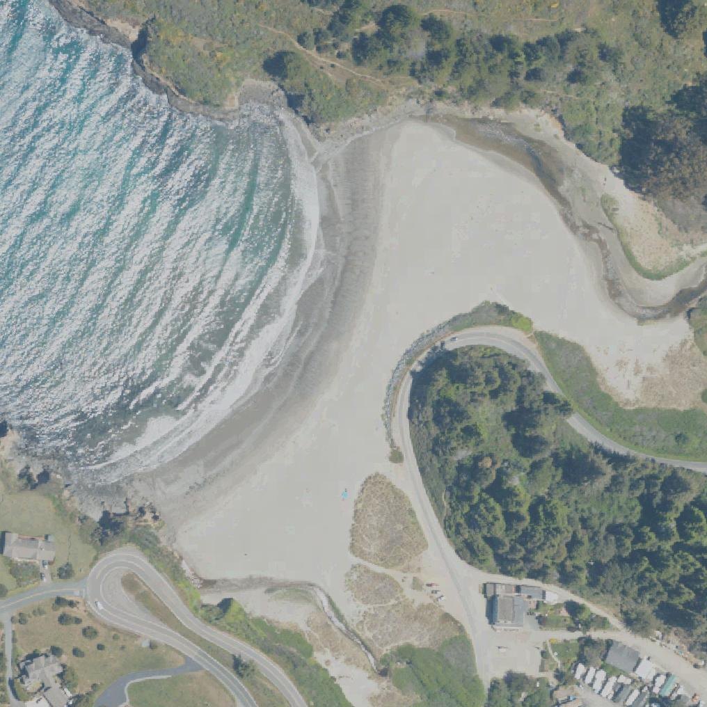 Aerial map of Caspar Beach