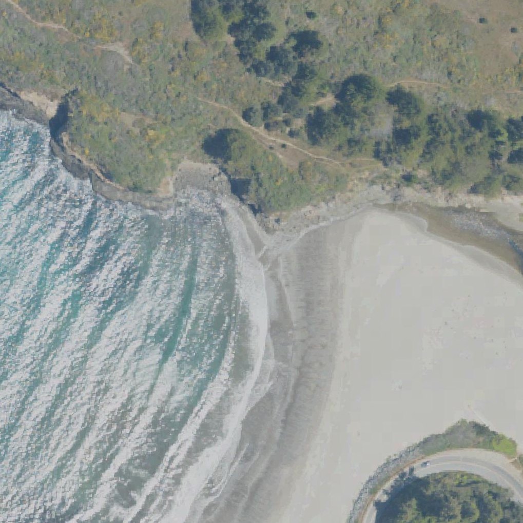 Aerial map of Caspar Headlands State Beach