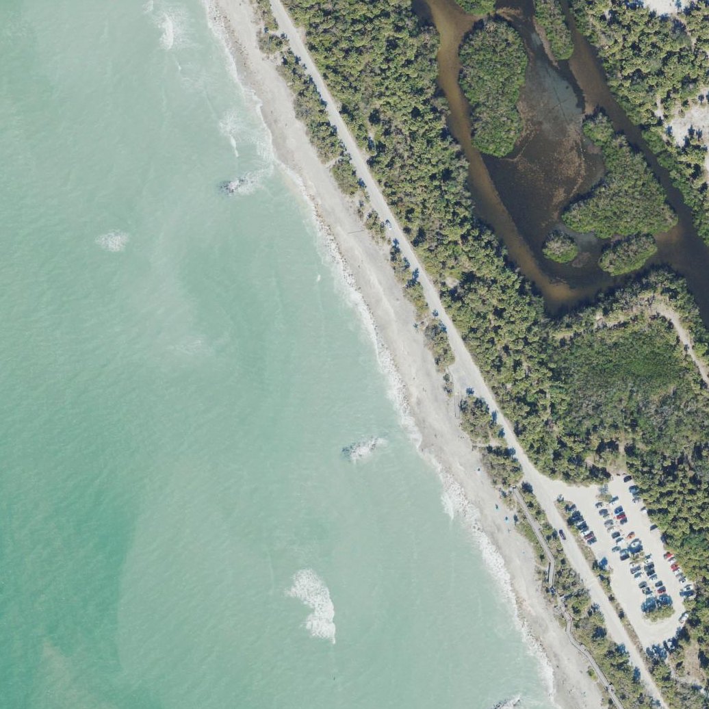 Aerial map of Caspersen Beach