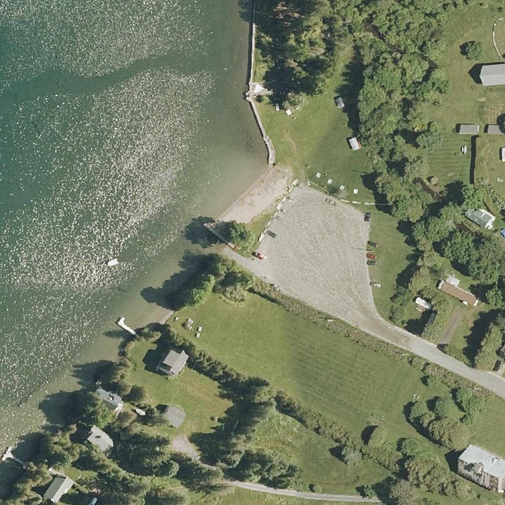 Aerial map of Caspian Lake Public Beach