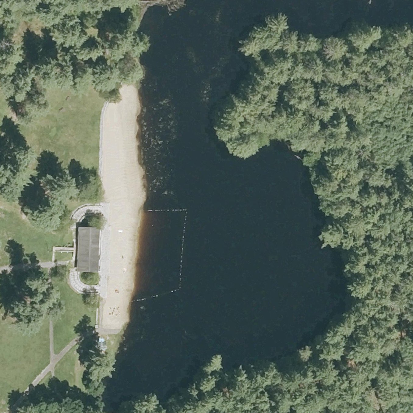 Aerial map of Catamount Pond Beach