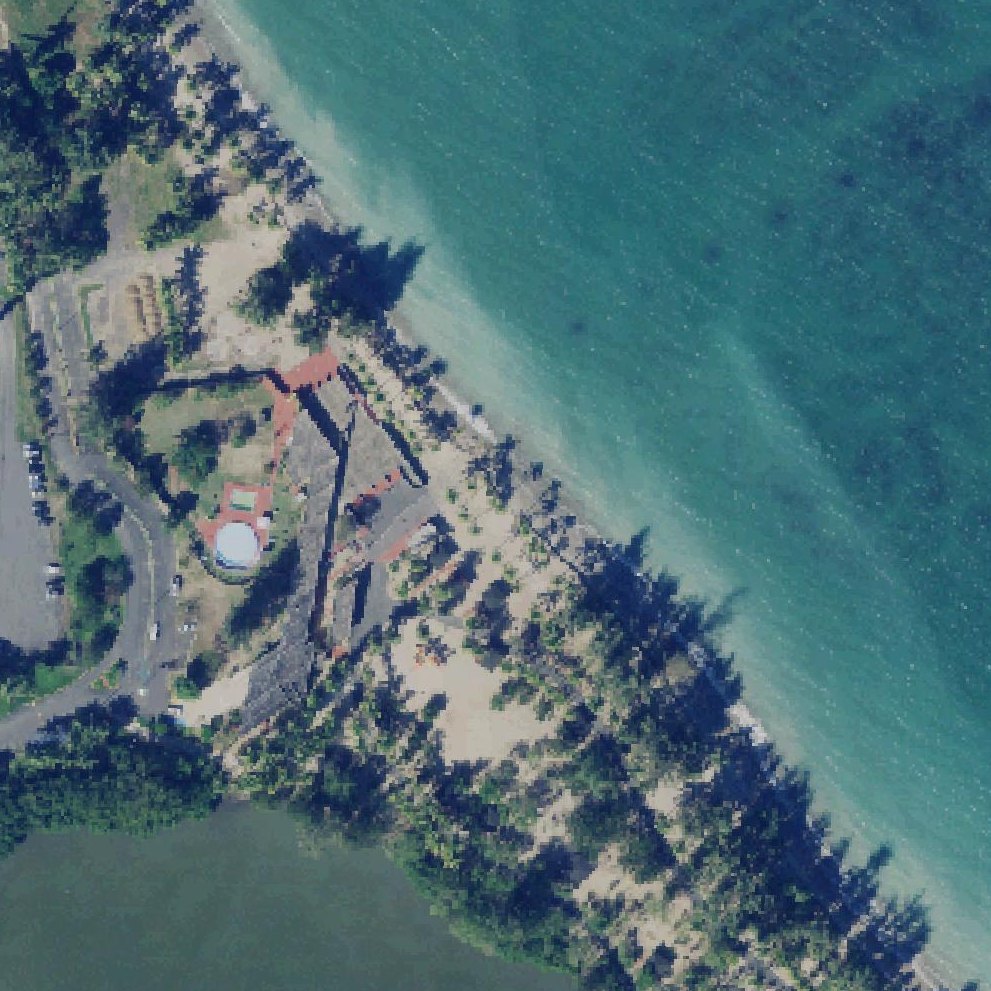 Aerial map of Cataño Beach