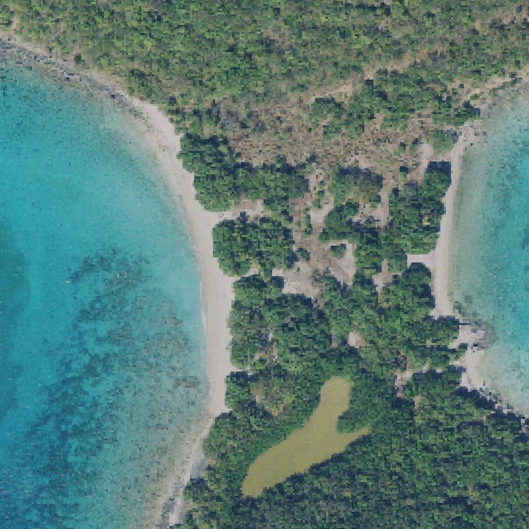 Aerial map of Cayo Luis Pena