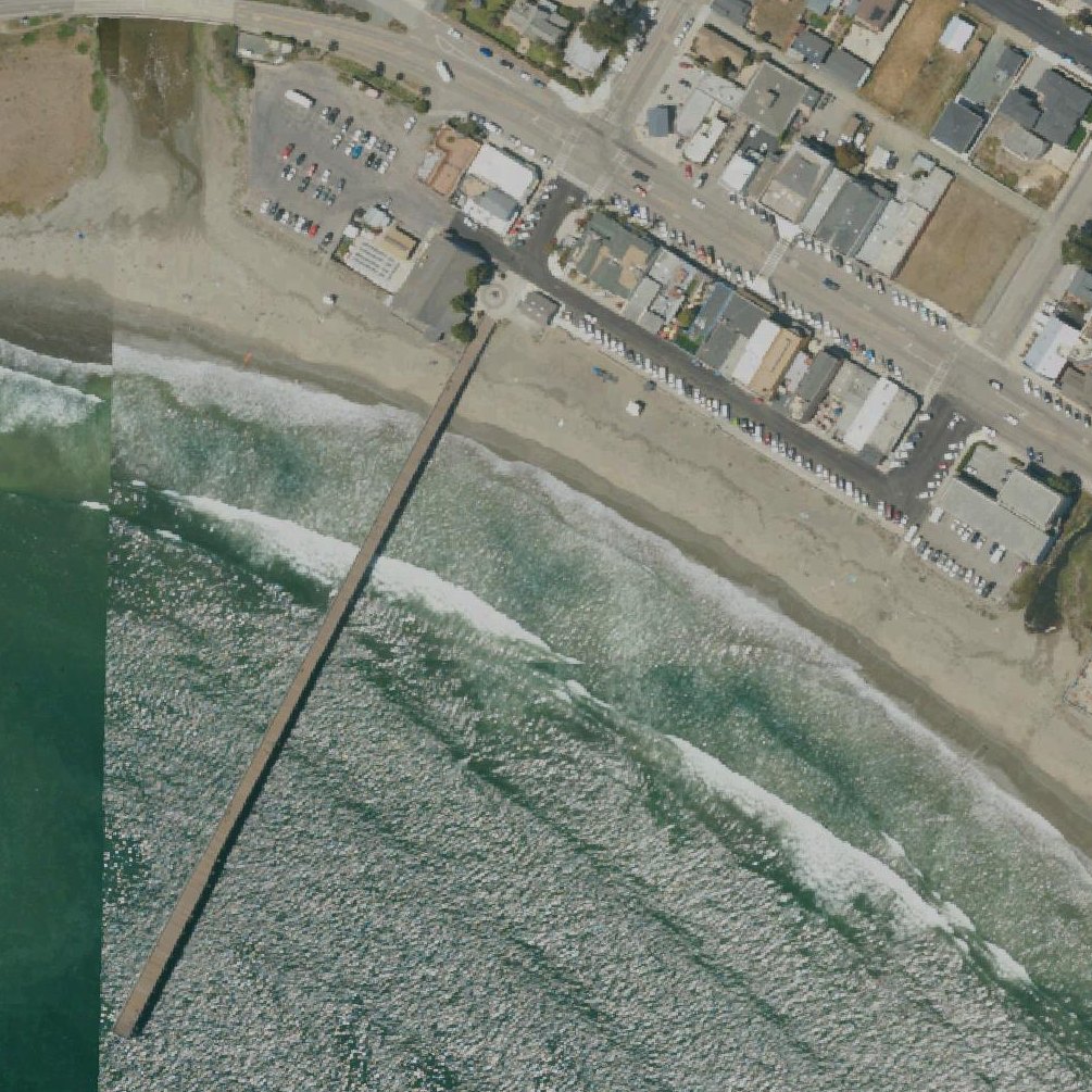 Aerial map of Cayucos Beach