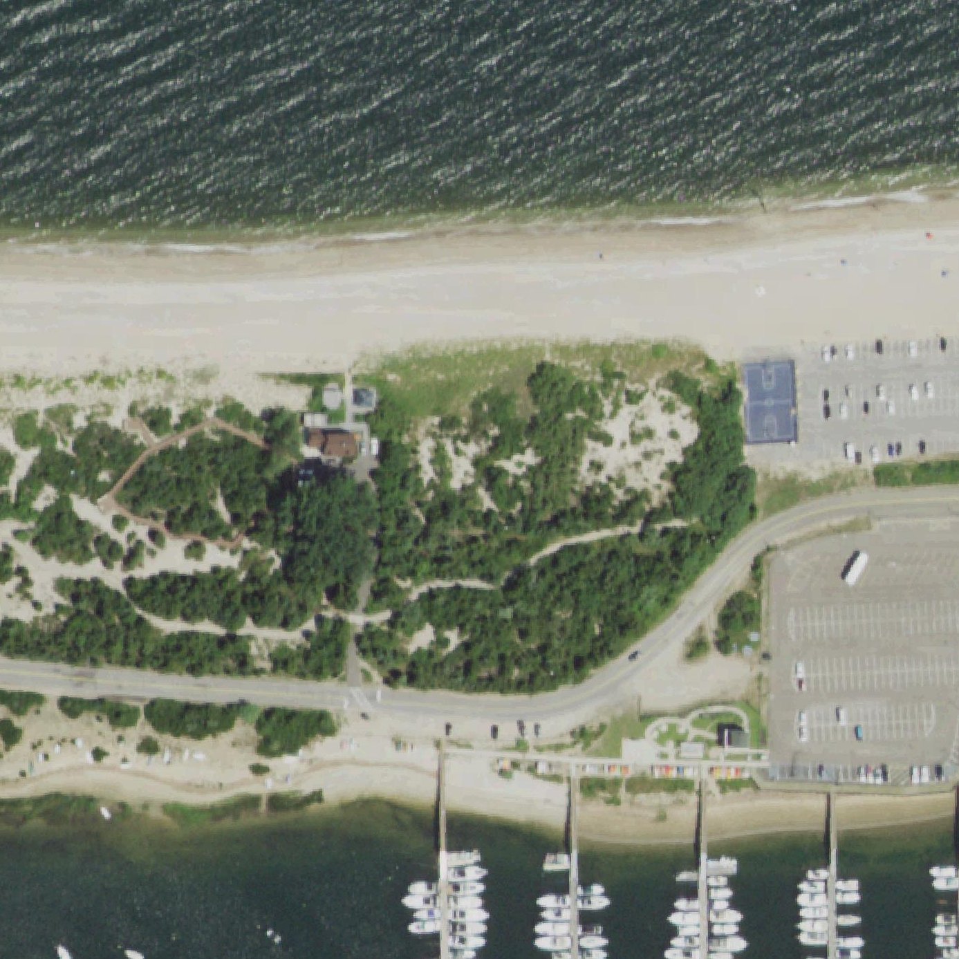 Aerial map of Cedar Beach