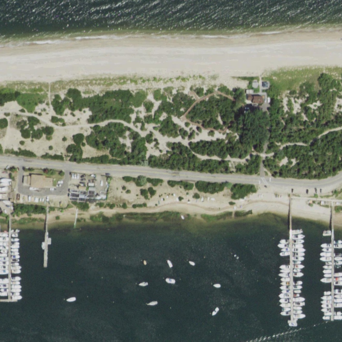 Aerial map of Cedar Beach Town Nature Preserve