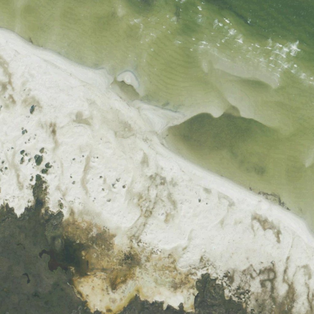 Aerial map of Cedar Island Beach