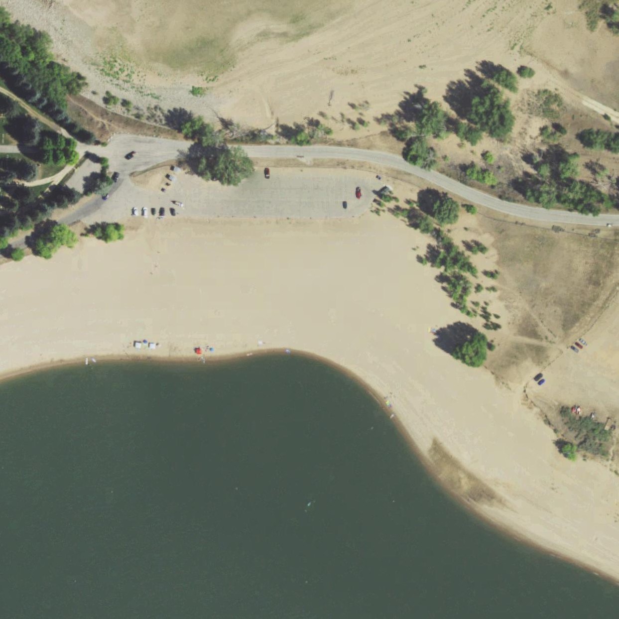 Aerial map of Cemetery Point Beach