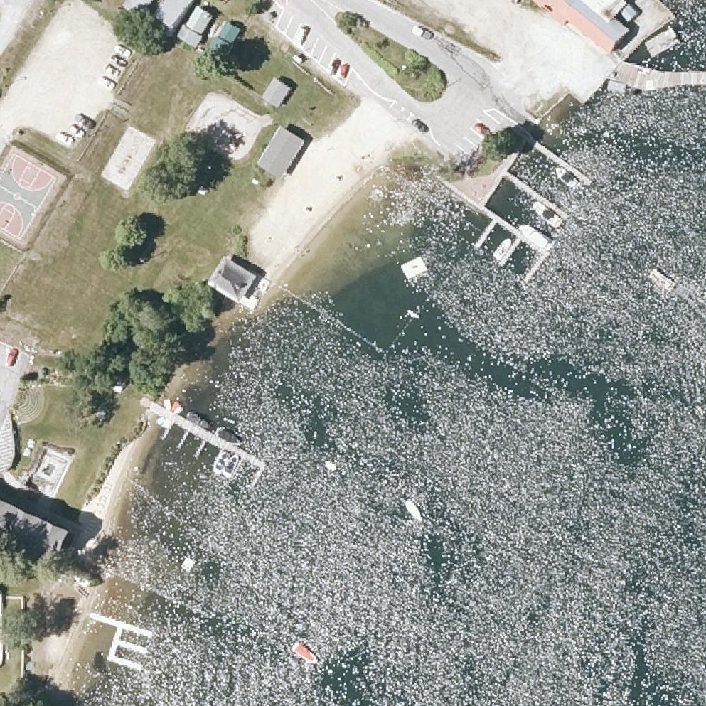 Aerial map of Center Harbor Town Beach