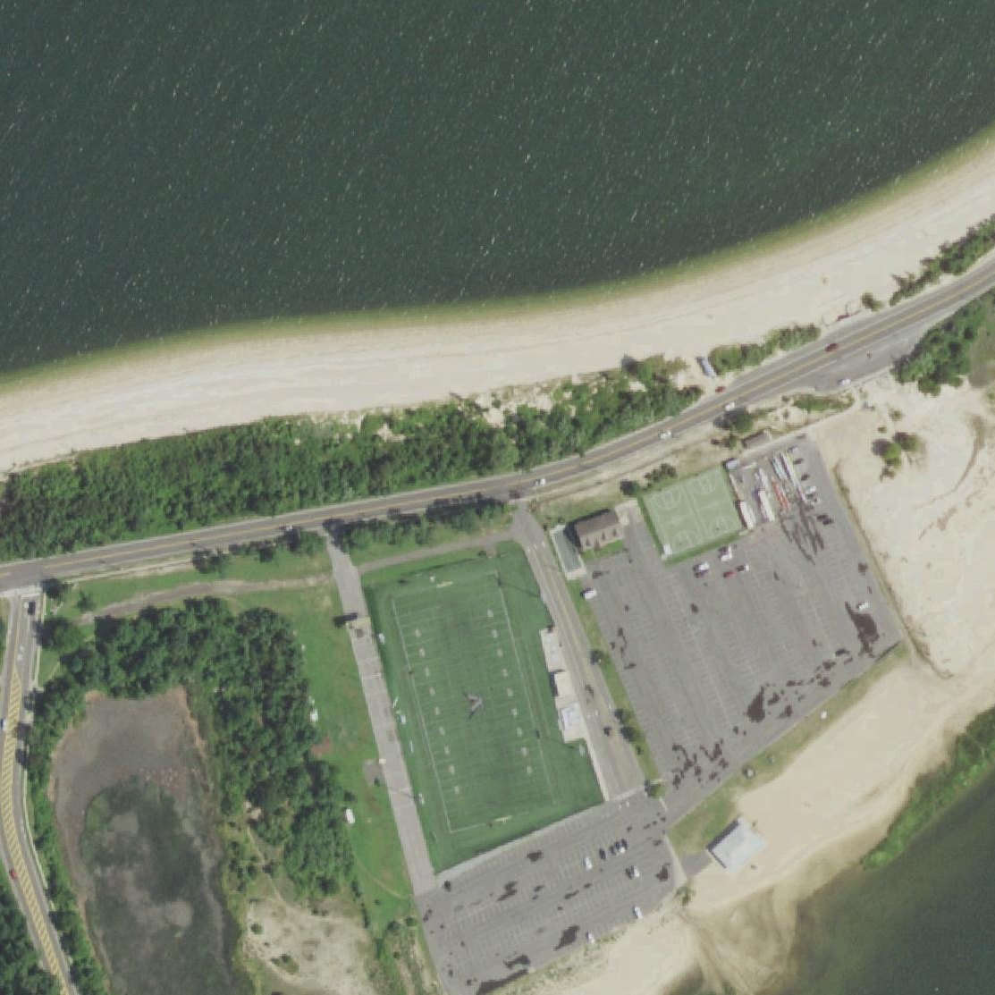 Aerial map of Centre Island Beach