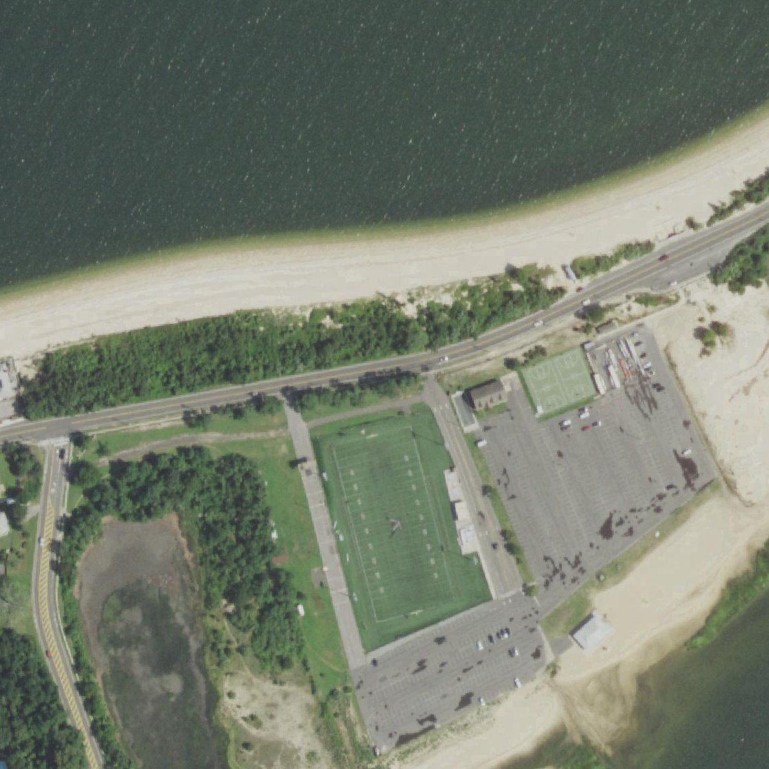 Aerial map of Centre Island Beach Field
