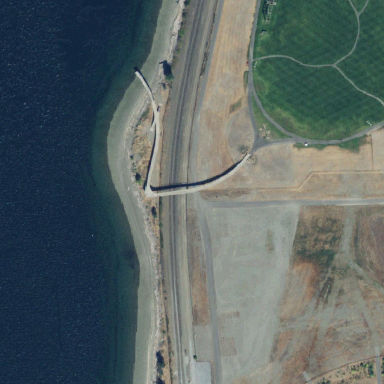 Aerial map of Chambers Bay Beach