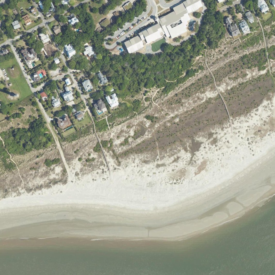 Aerial map of Charleston beach