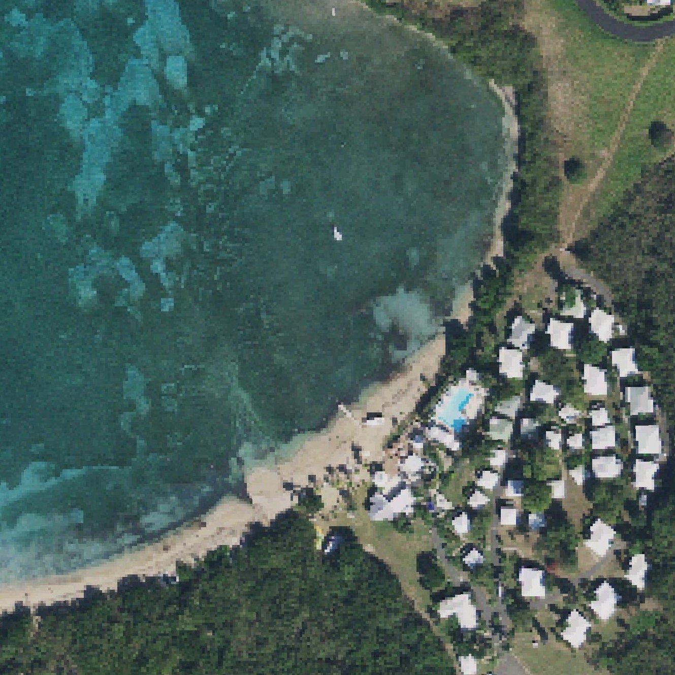 Aerial map of Chenay Bay Beach