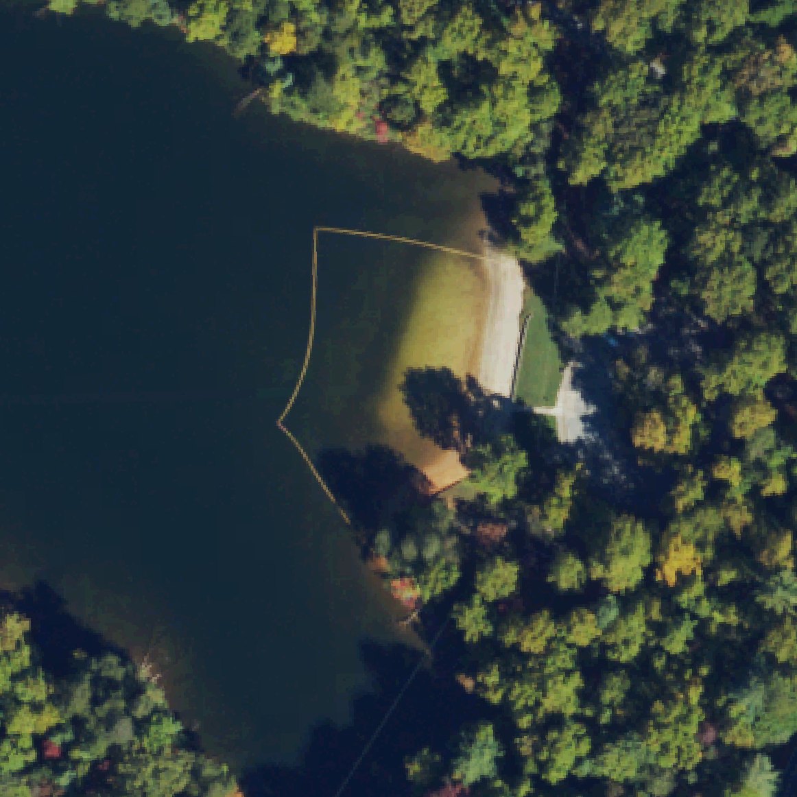 Aerial map of Cheoah Point Beach