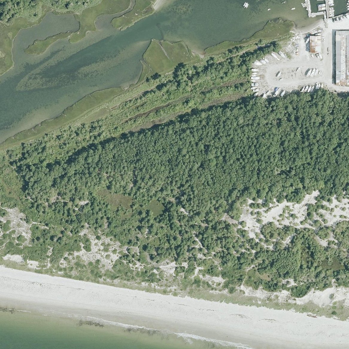 Aerial map of Cherry and Webb Beach