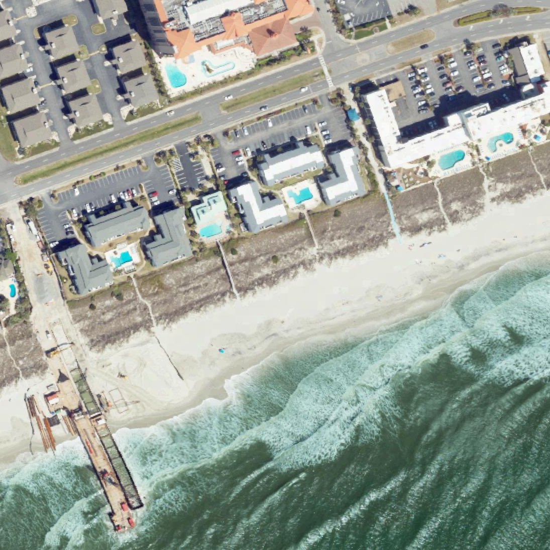 Aerial map of Cherry Grove Beach