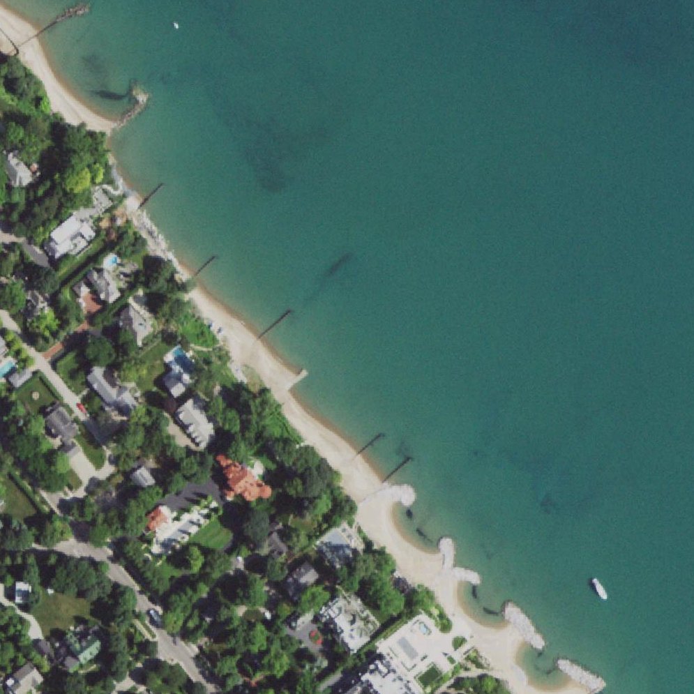 Aerial map of Cherry Street Beach