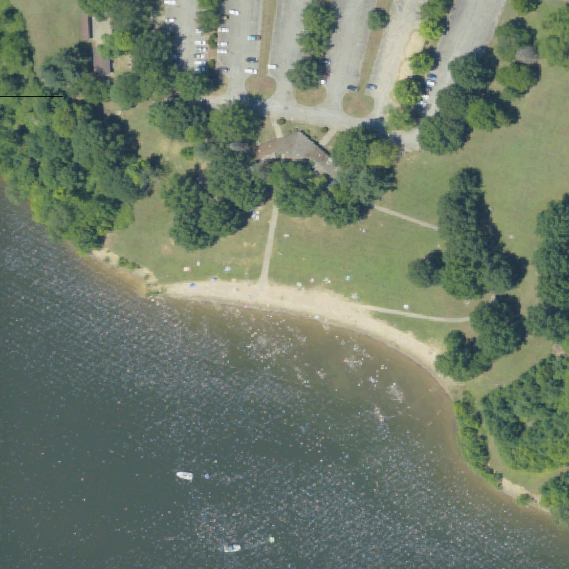 Aerial map of Chestnut Run Swim Beach