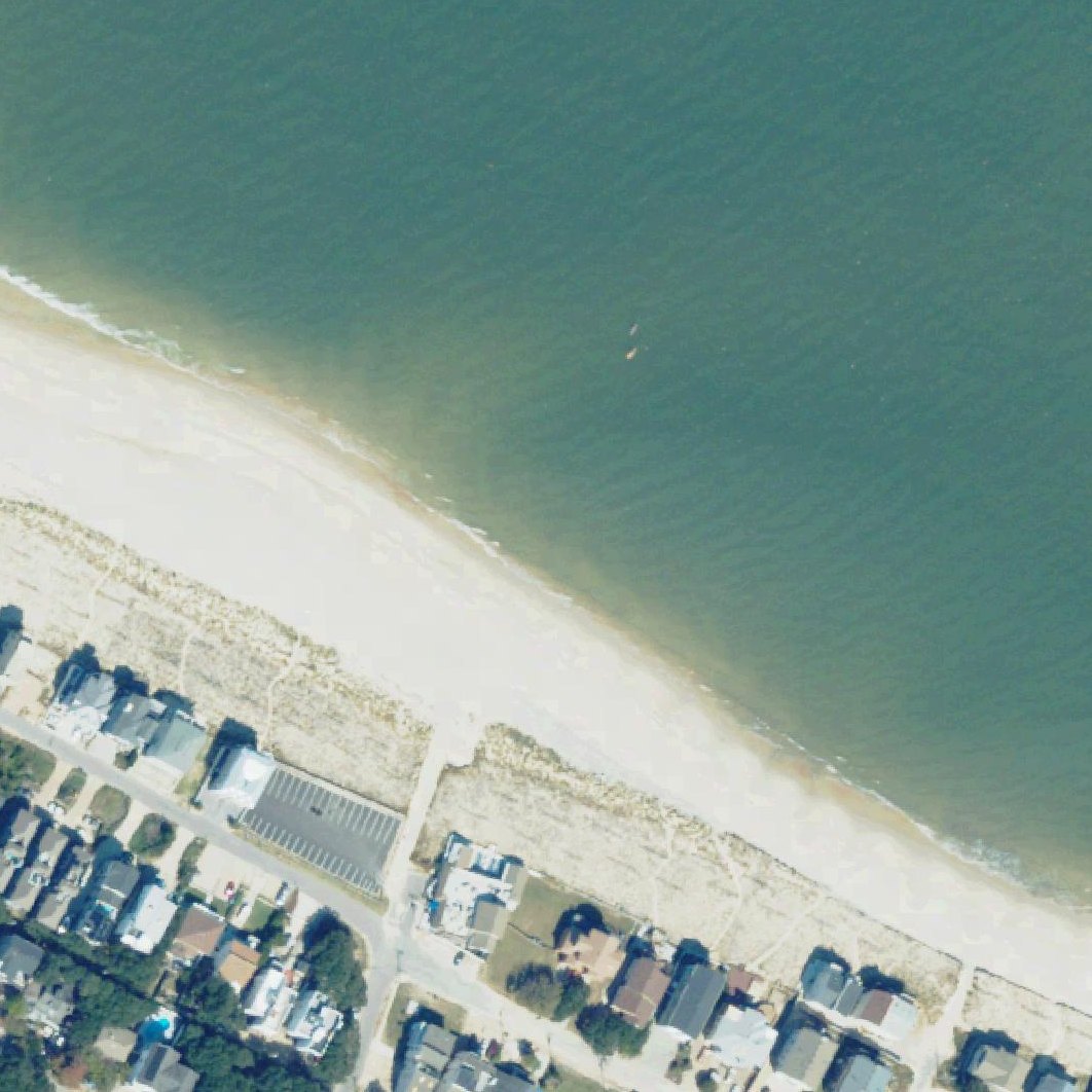Aerial map of Chic's Beach