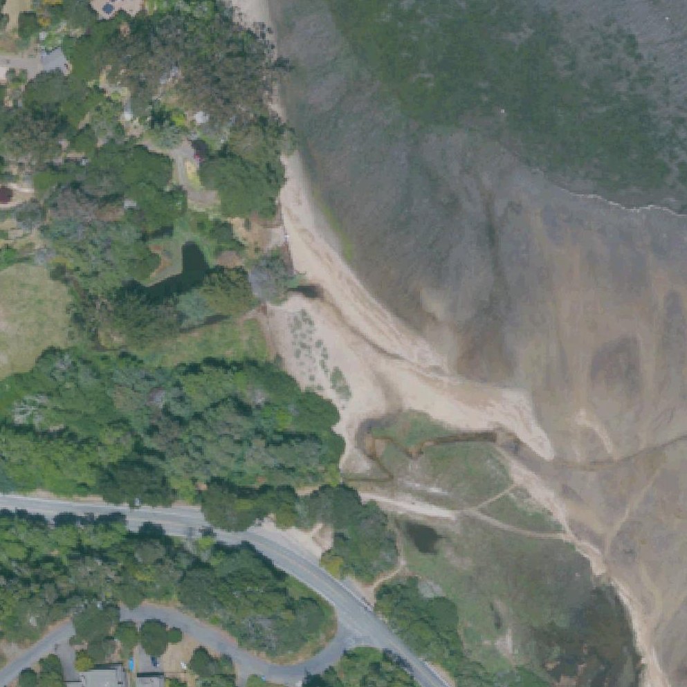 Aerial map of Chicken Ranch Beach