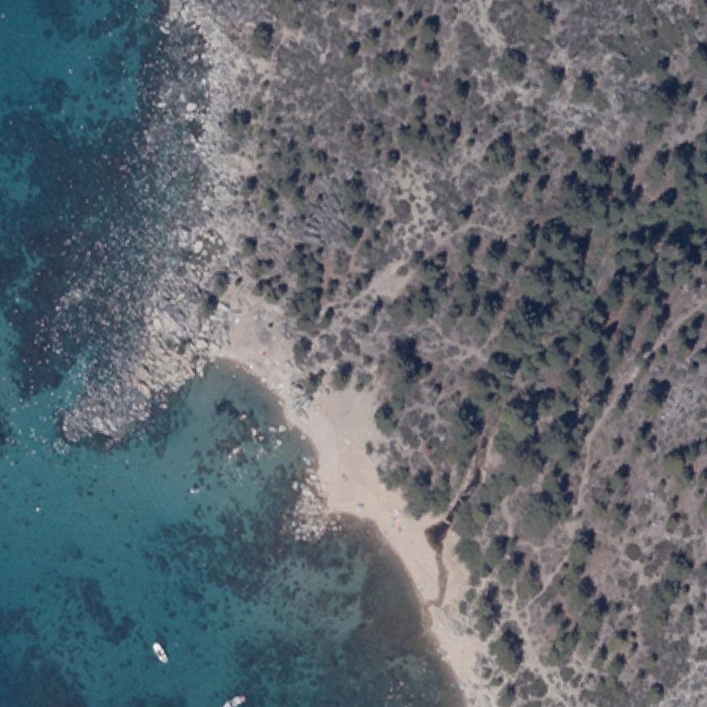 Aerial map of Chimney Beach