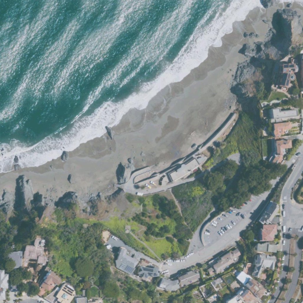 Aerial map of China Beach, San Francisco
