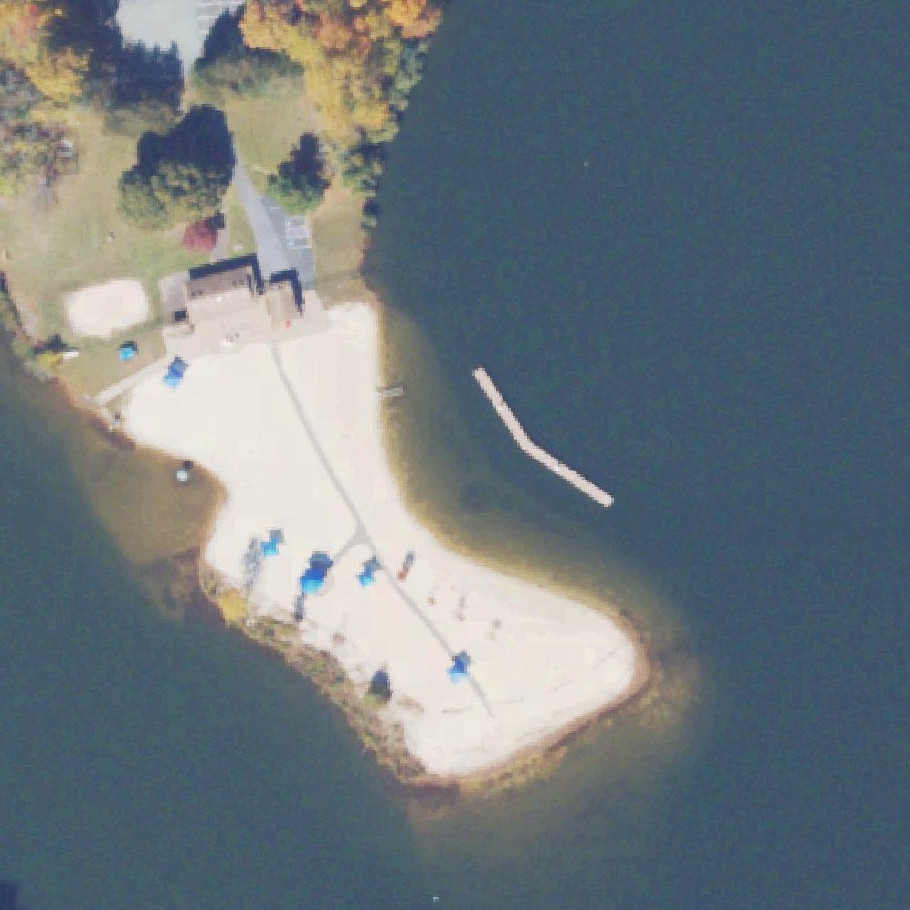 Aerial map of Chris Greene Lake Beach