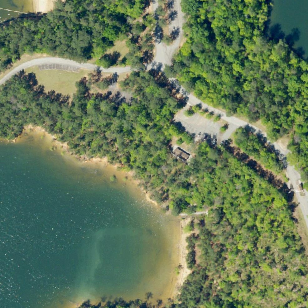 Aerial map of Clarks Hill Park Dog Beach