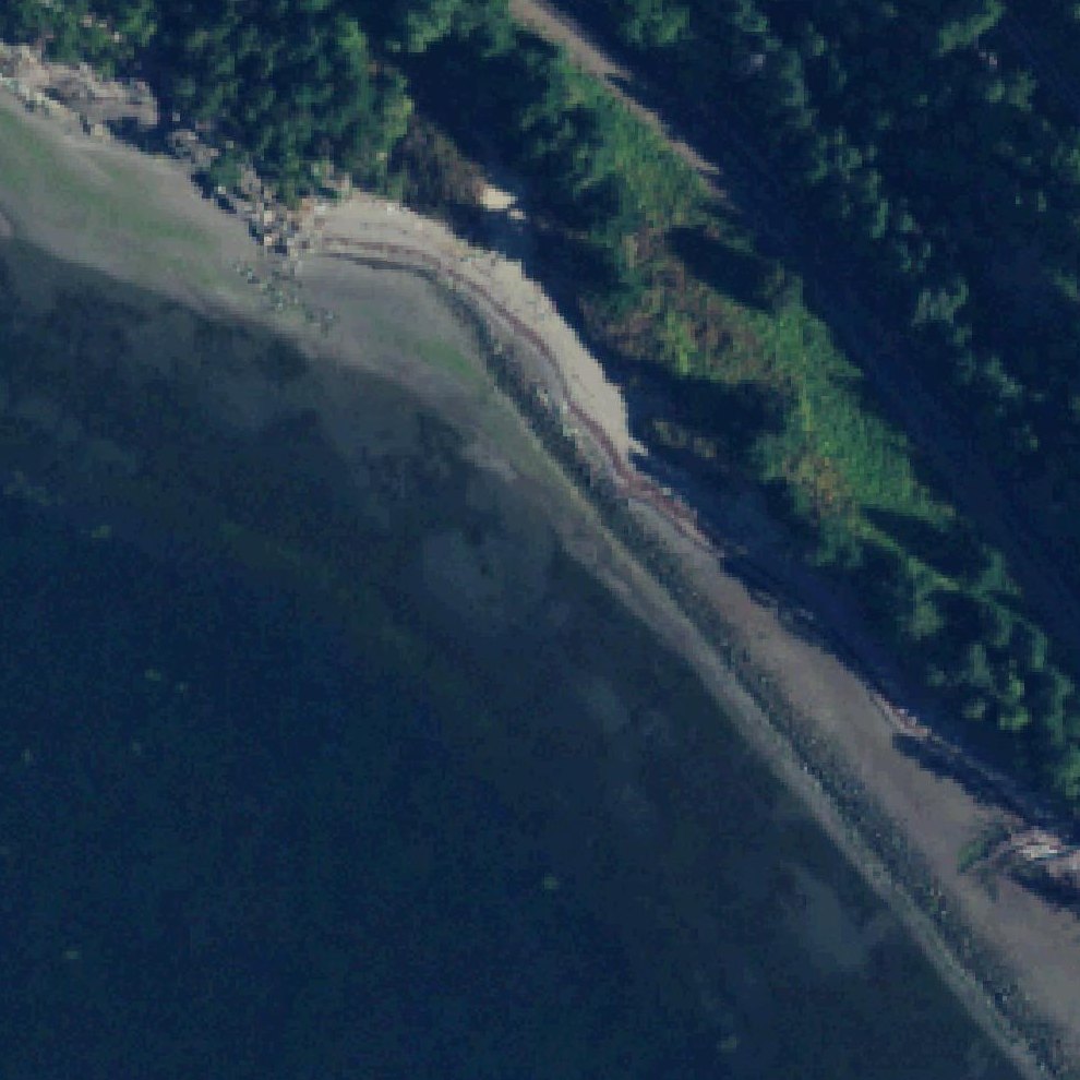 Aerial map of Clayton Beach