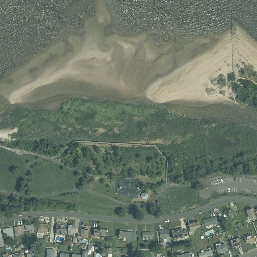 Aerial map of Cliffwood Beach Waterfront Park